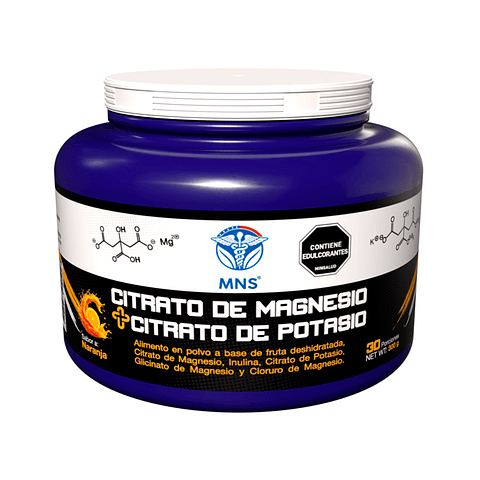 Citrato de Magnesio + Citrato de Potasio Sabor Naranja 300 g