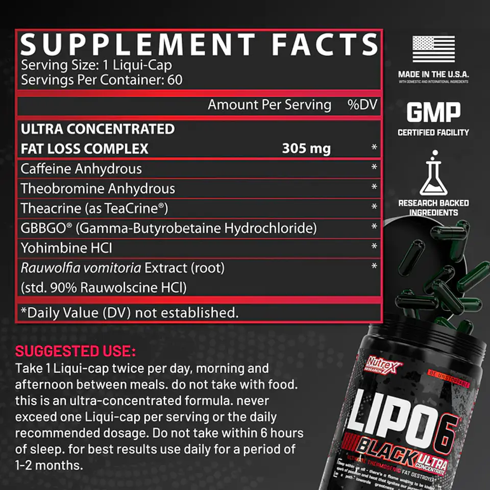 Lipo‑6 Black UC – Quemador Ultra Concentrado 4
