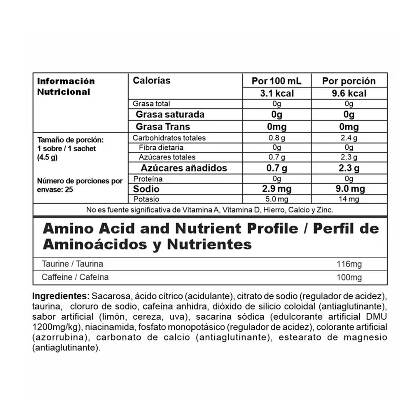 Energy X – Bebida Energizante en Polvo 2