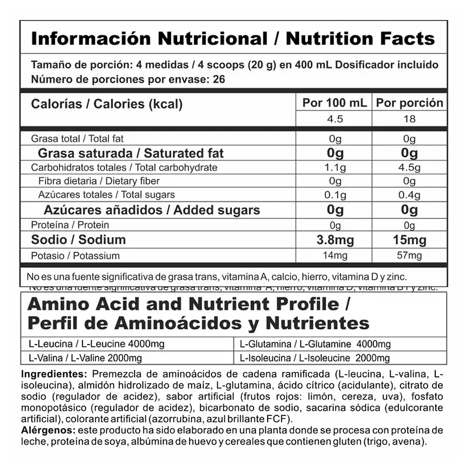 Nitro Shock – Aminoácidos & Glutamina 2
