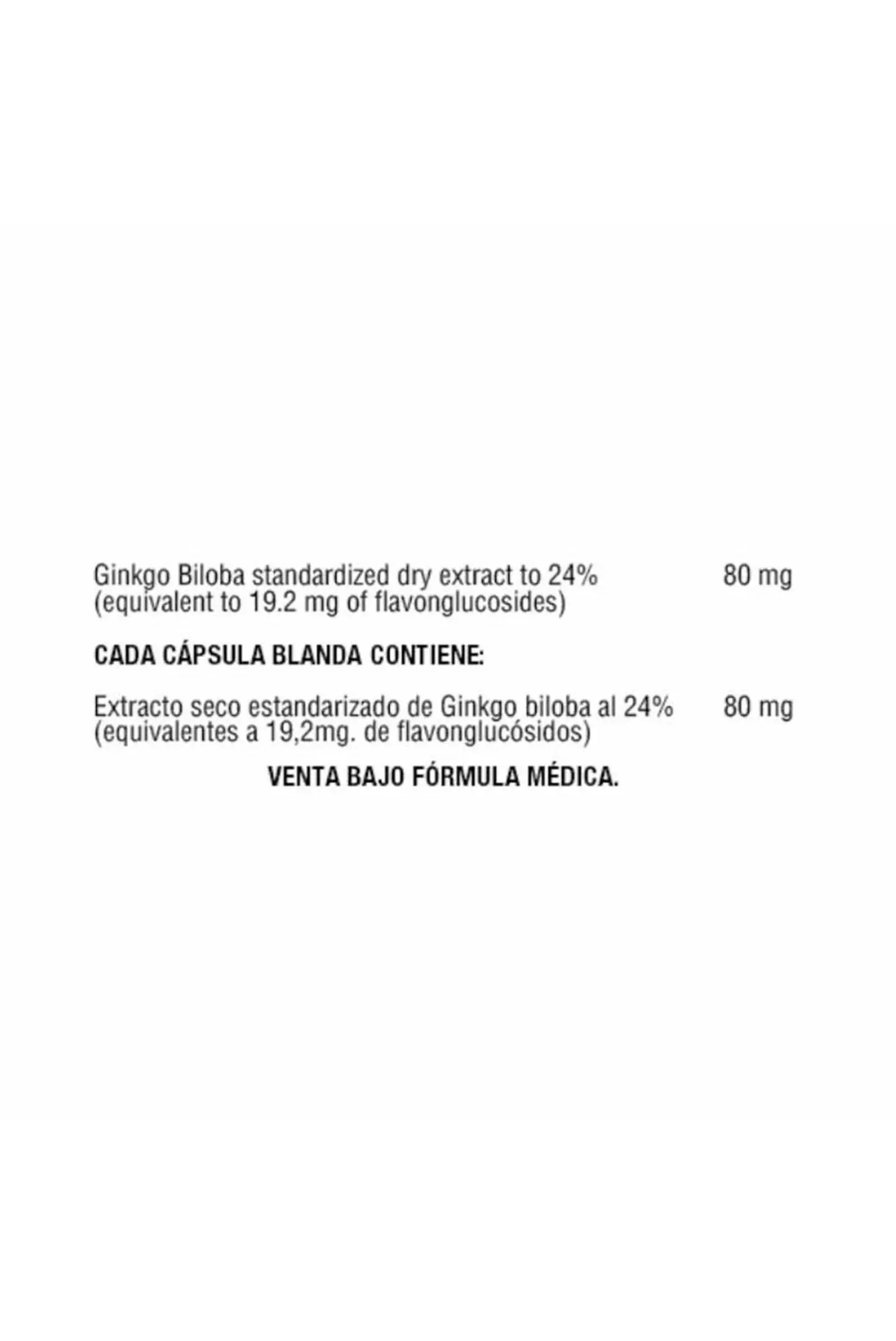 Gingko Biloba 80 mg 60 Softgels 3