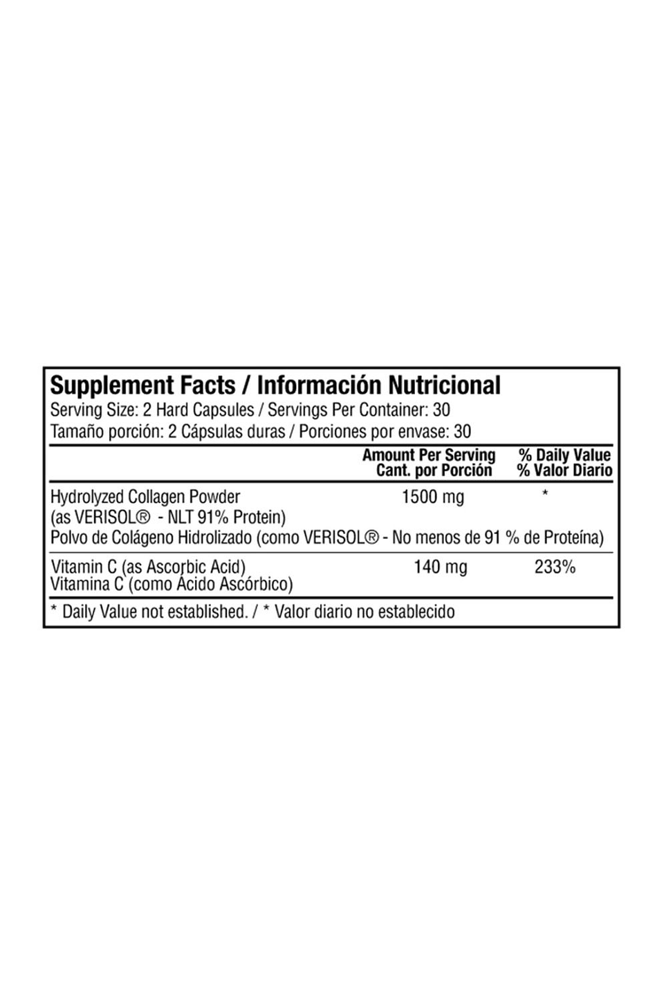 Juvenal Hydrolyzed Collagen Complex With Vitamin C - 60 Capsulas 3