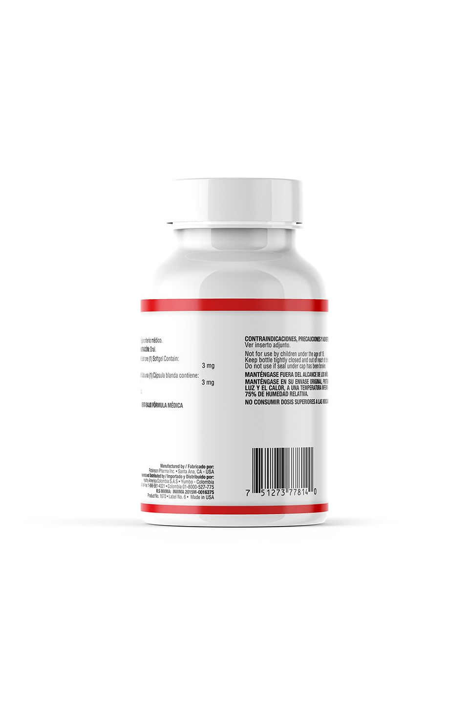 Melatonina 3mg - 120 Softgels 2