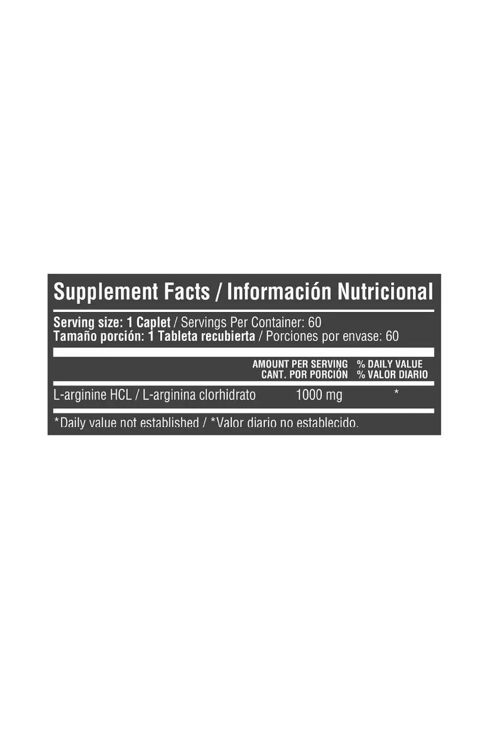 L - Arginina HCL 1000mg - 60 Capsulas 2