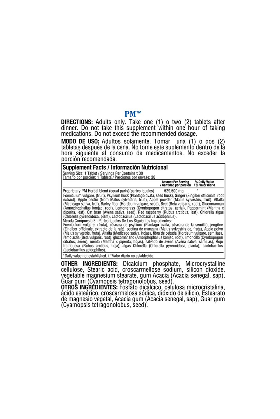 AM/PM -  60 Tabletas (30 Día - 30 Noche) 5