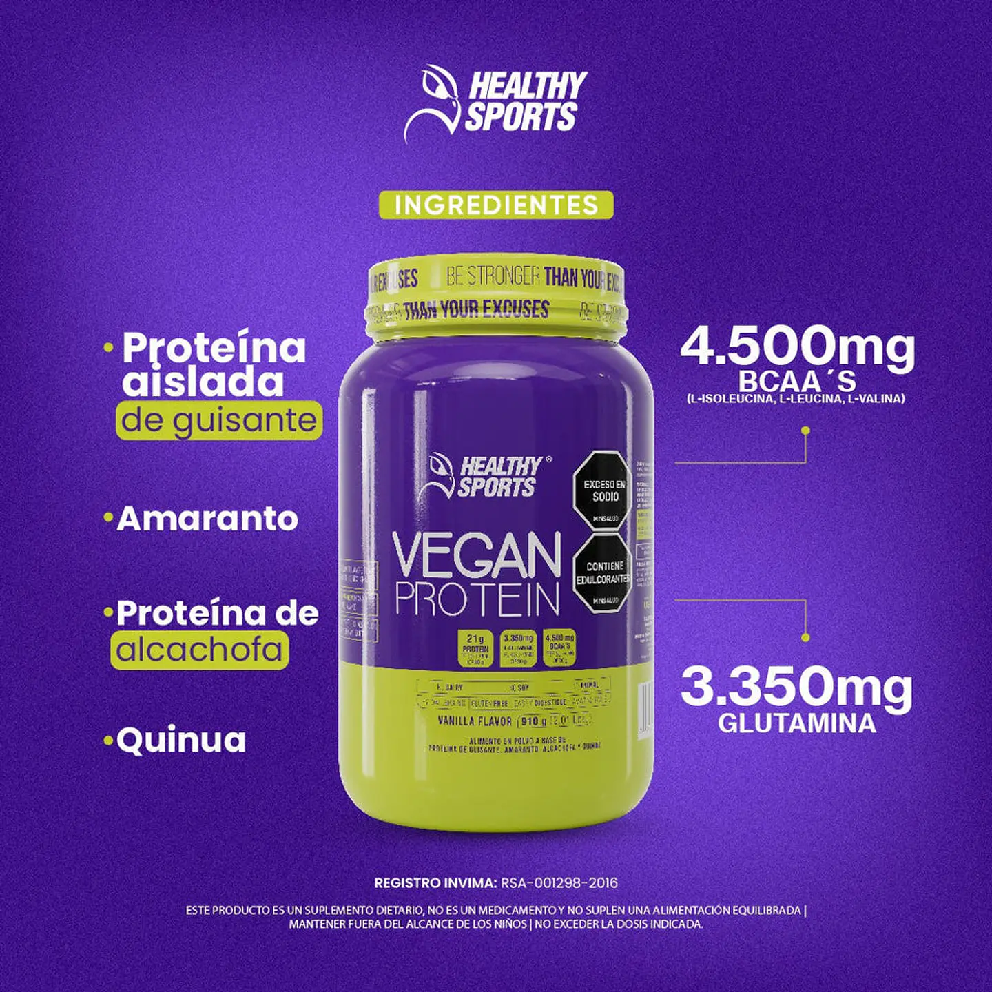 Vegan Protein 30 Servicios - 910gr 3