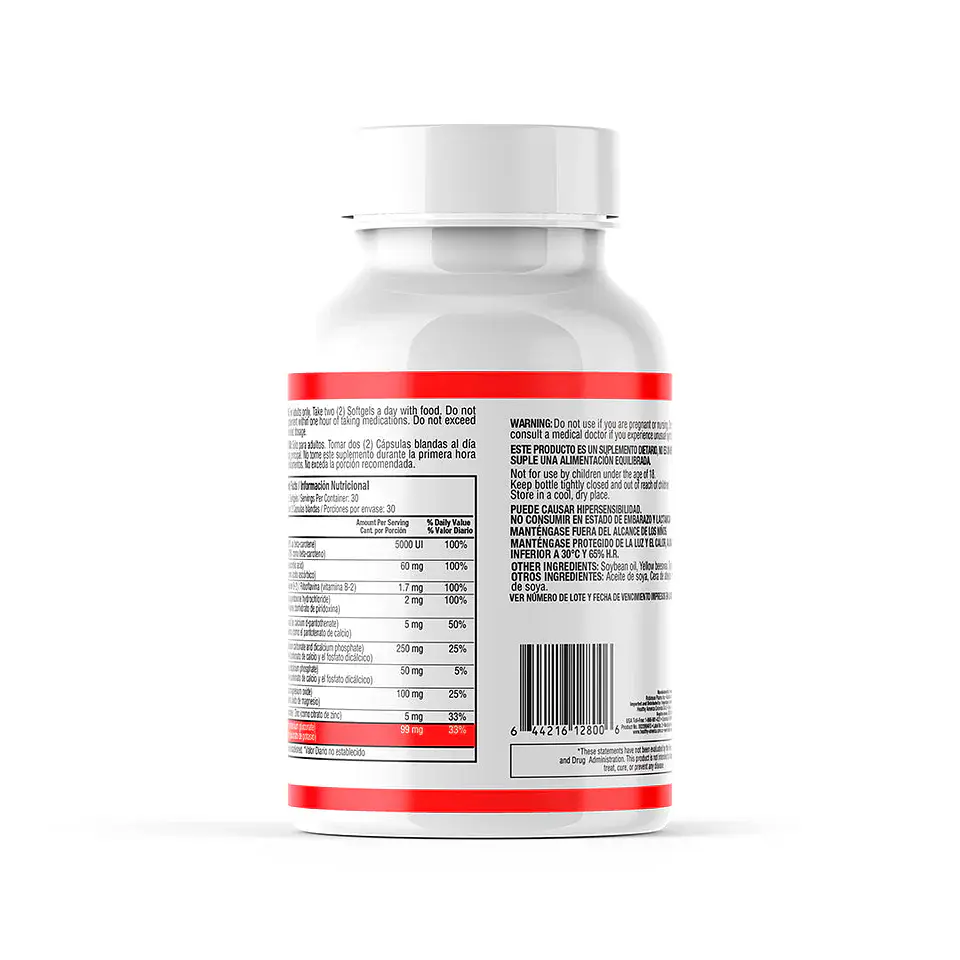 Potasio 99mg + Vitaminas y Minerales 2