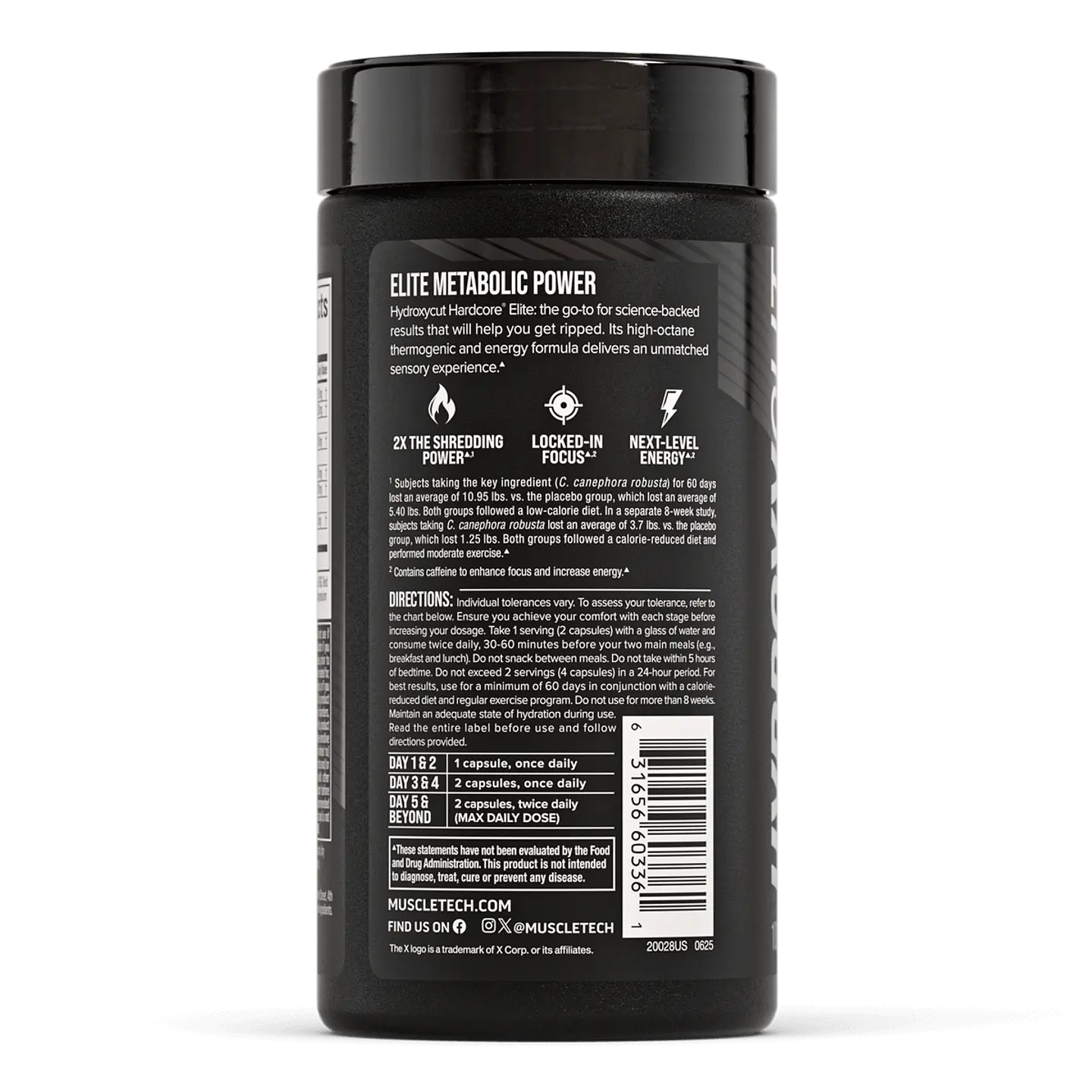 Hydroxycut Hardcore Elite 100 Capsulas - 30 Servicios 3