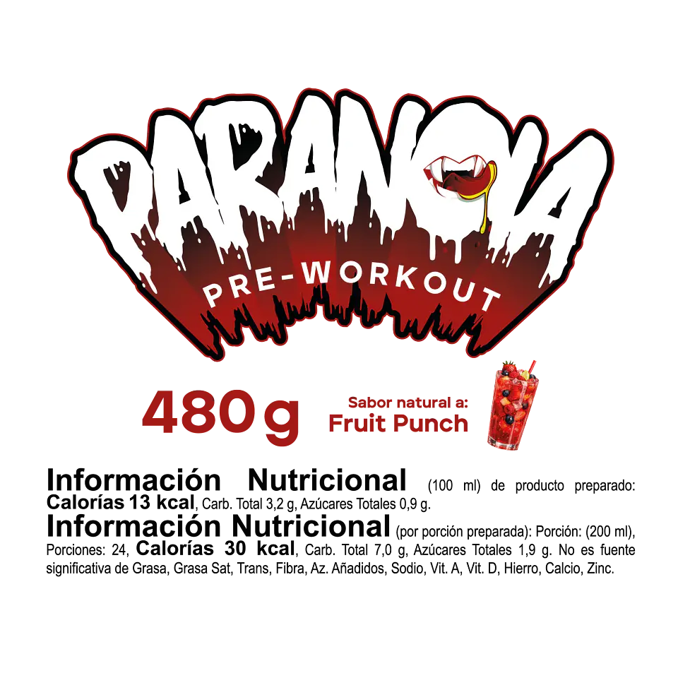 Paranoia Pre-Workout TNT 480g 7