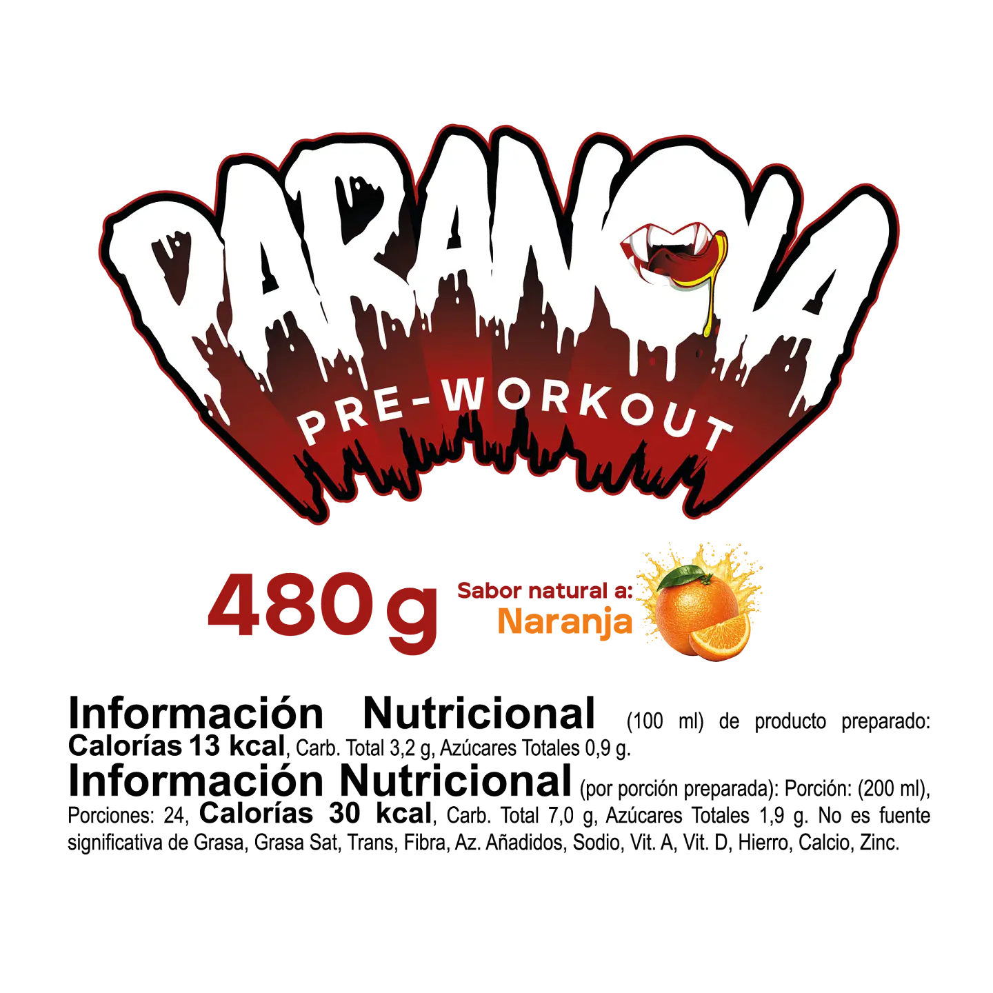 Paranoia Pre-Workout TNT 480g 8
