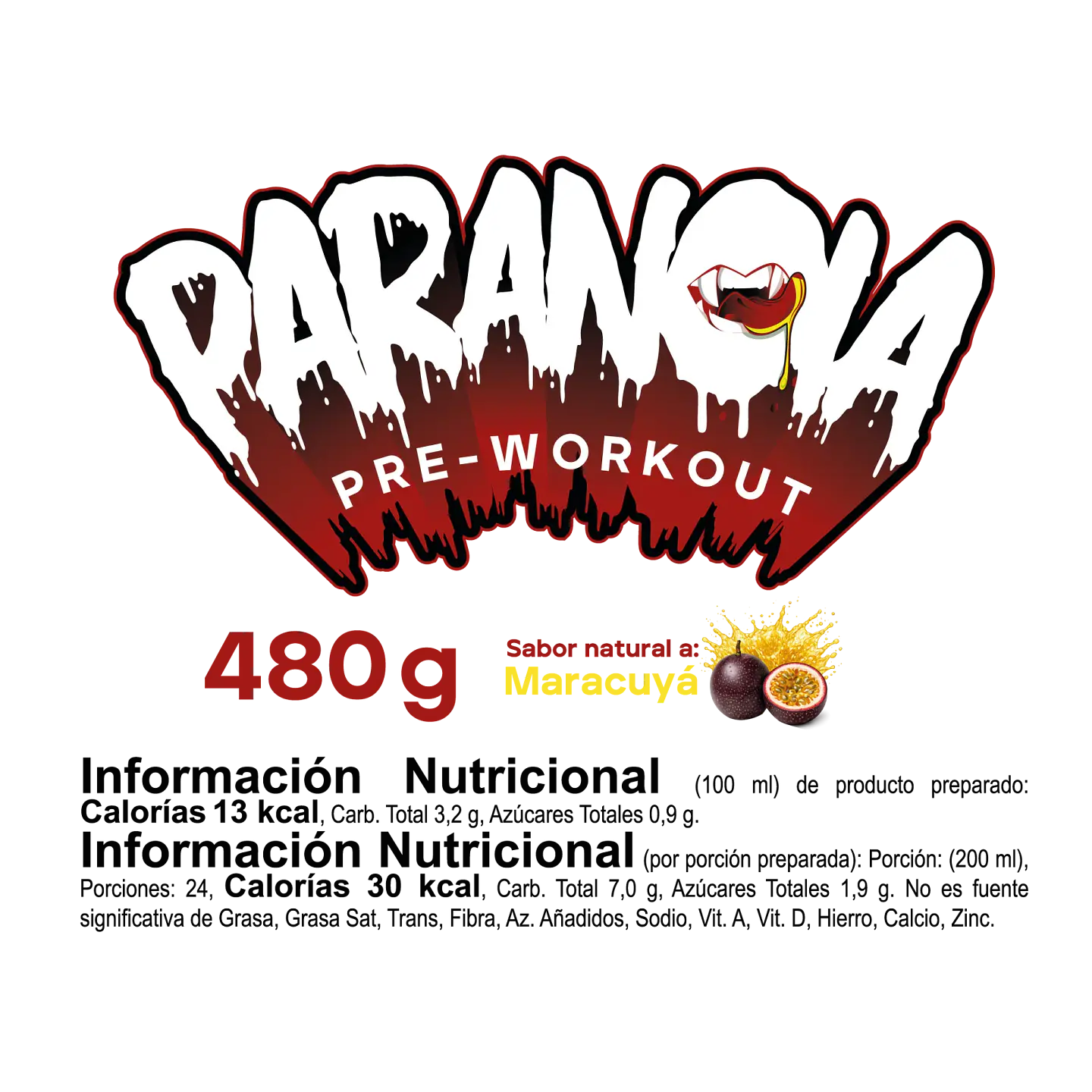 Paranoia Pre-Workout TNT 480g 9