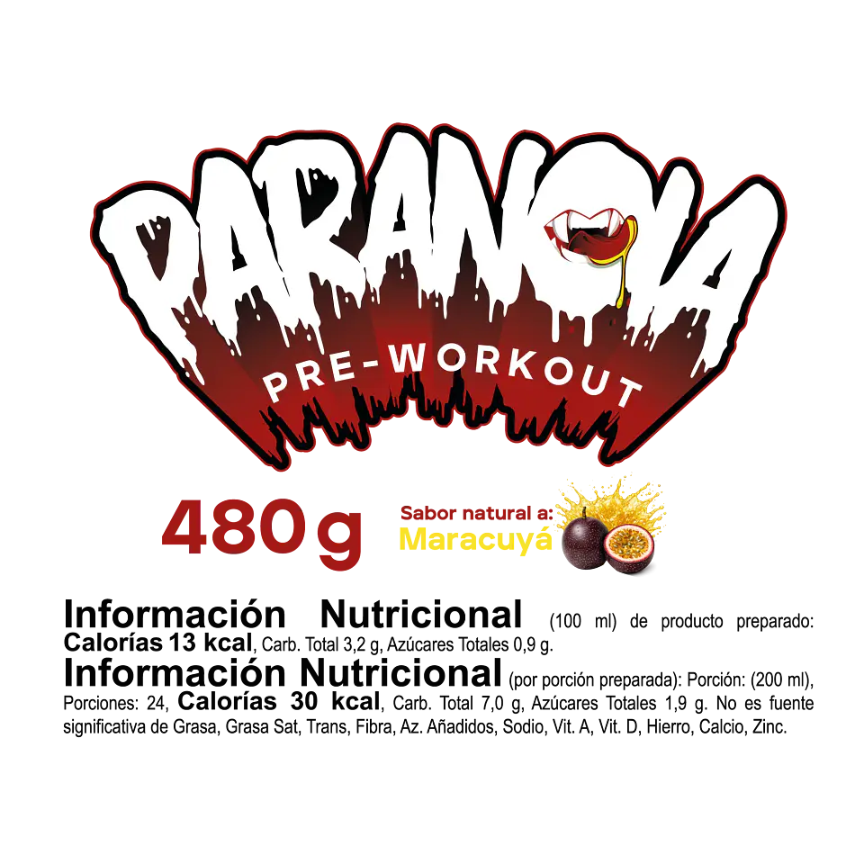 Paranoia Pre-Workout TNT 480g 9