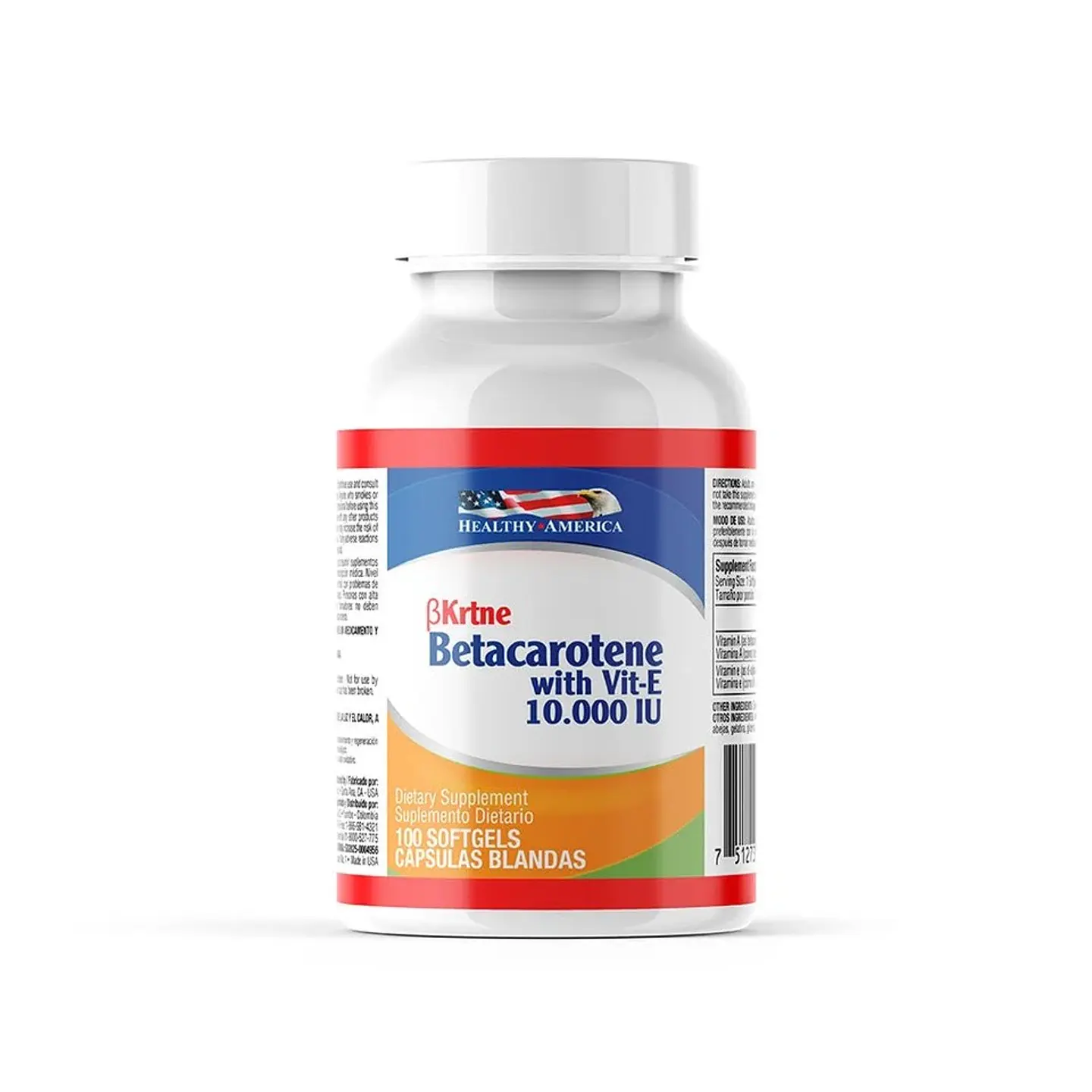 Betacaroteno Provitamina A 10.000 IU + Vitamina E 2