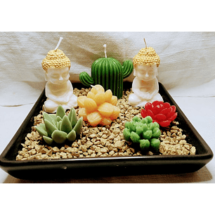 Jardim budas base quadrada