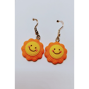 Brincos sol sorridente 