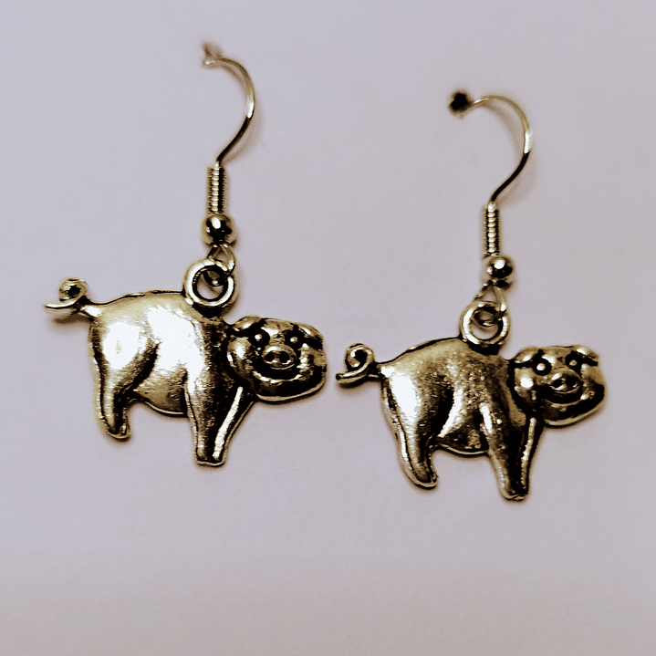 Brincos porquinho metálico 1