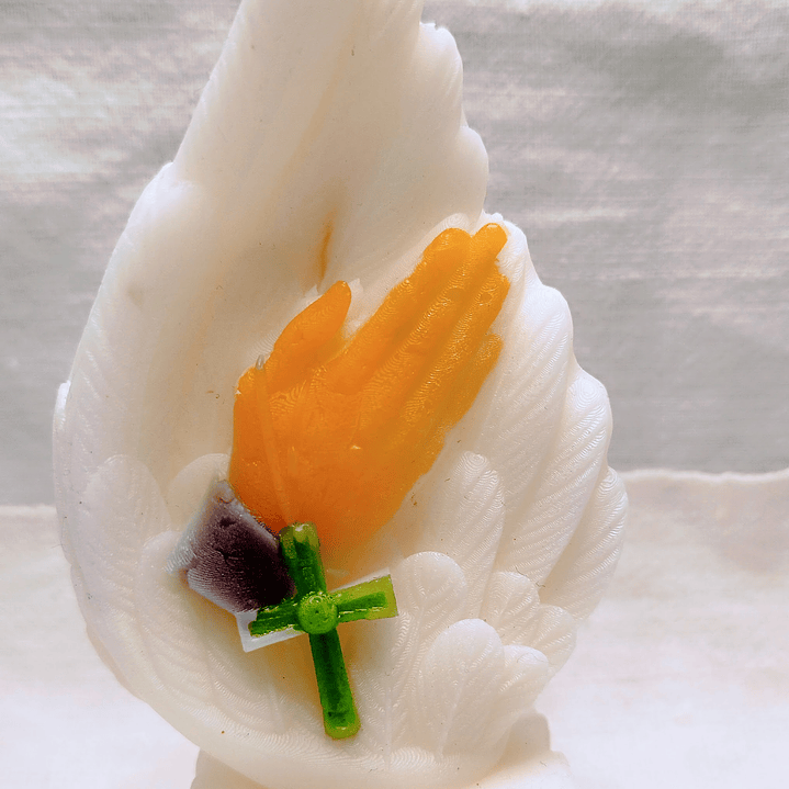 Vela asa com mãos a orar  2