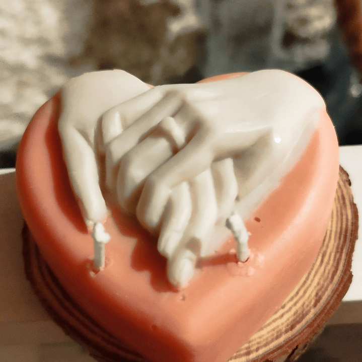 Vela coração mãos dadas  1