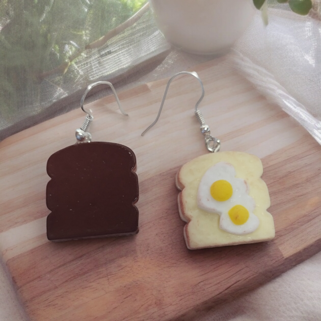 Brincos pão de forma com ovo  1