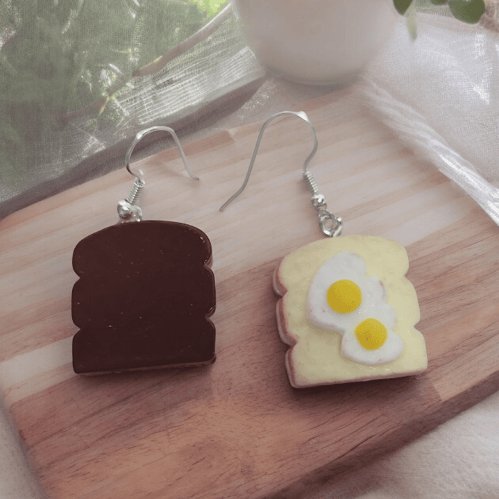 Brincos pão de forma com ovo  1