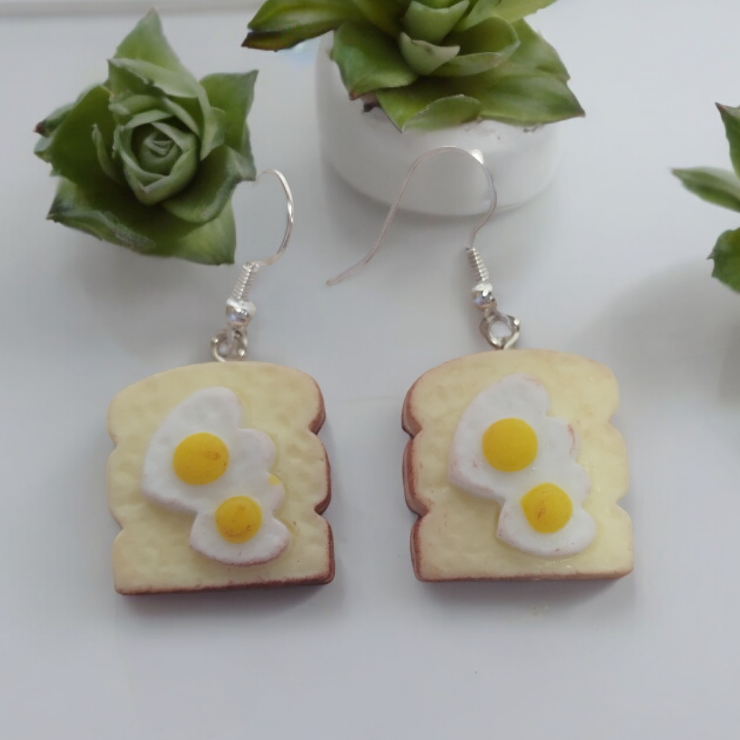 Brincos pão de forma com ovo  2