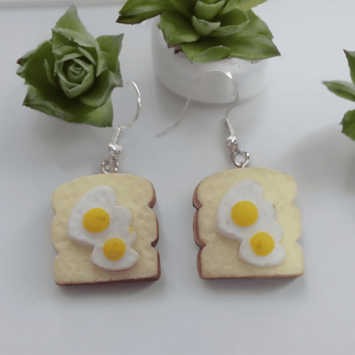 Brincos pão de forma com ovo  2