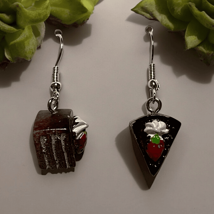 Brincos fatia de bolo 1