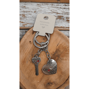 Porta chaves - coração + chaves do amor