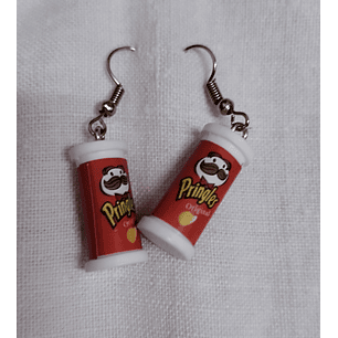 Brincos batatas Pringles 3 D