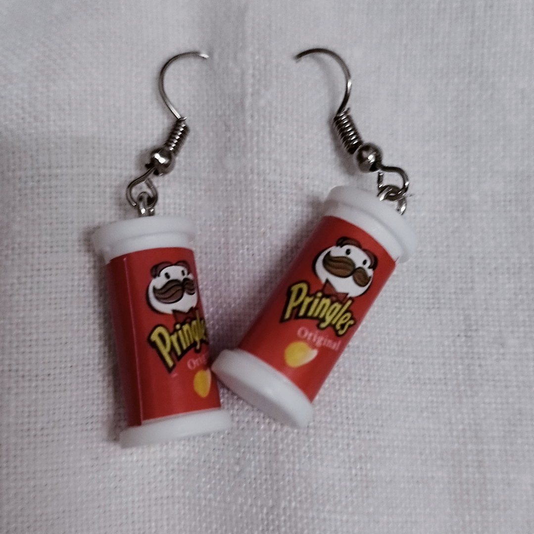 Brincos batatas Pringles 3 D 1
