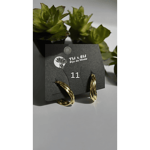 Argolas douradas duplas