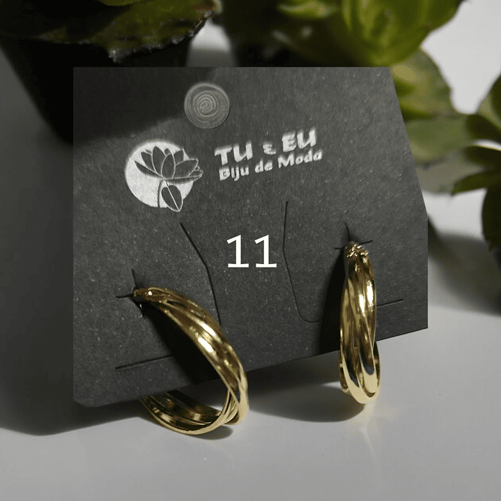 Argolas douradas duplas 1