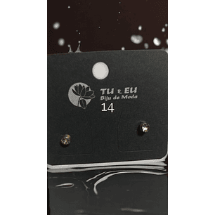 Brincos com pedrinha bege