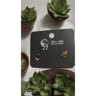 Brincos gota dourada