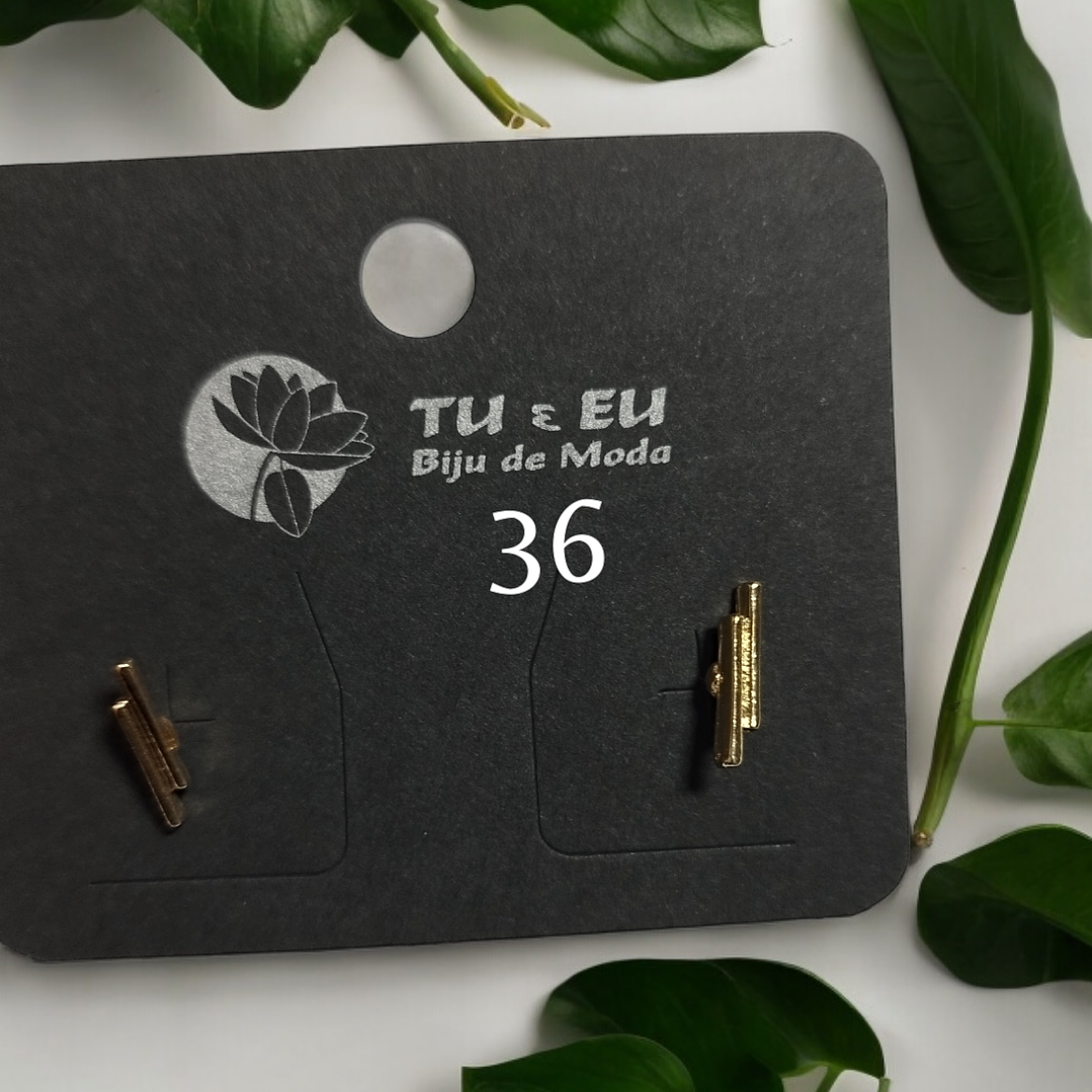 Brincos linhas douradas 1