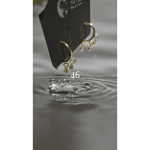 Argolas com pedrinhas nº 46