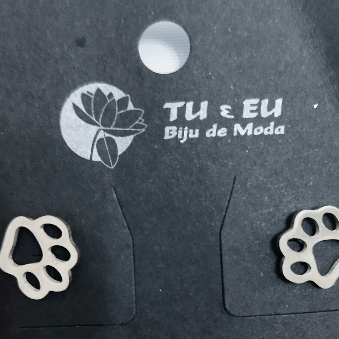 Brincos patinhas prateados 1