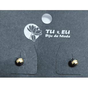 Brincos bolinhas douradas lisas 