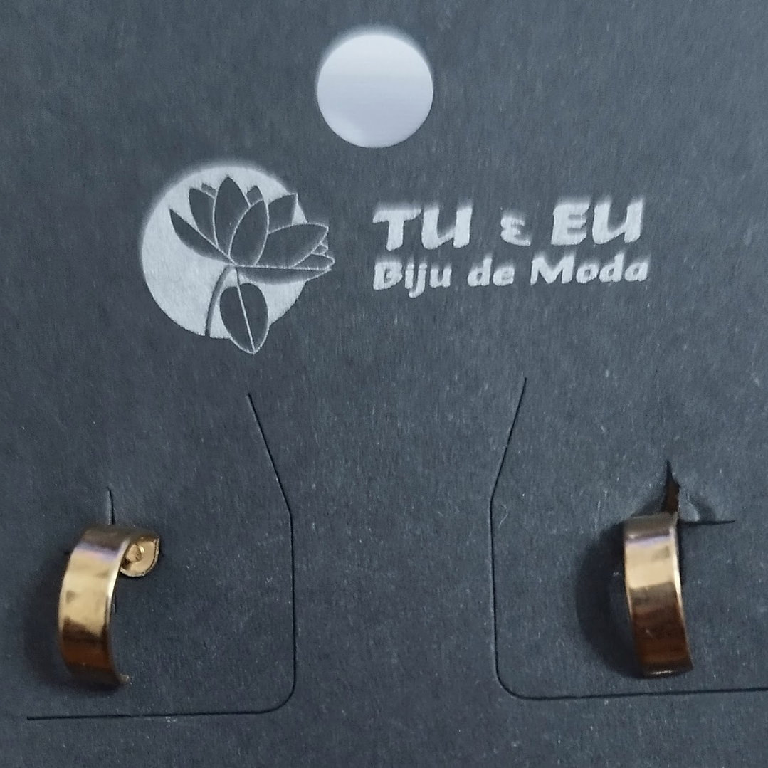 Brincos meia / argolinha dourada 1