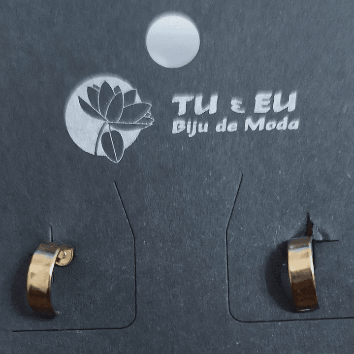 Brincos meia / argolinha dourada 1