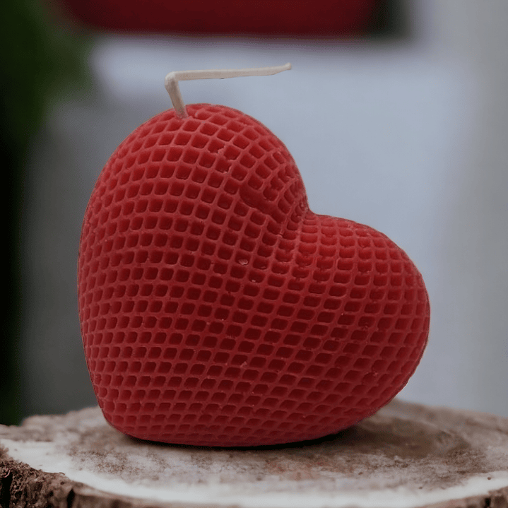 Vela coração rendilhado  1