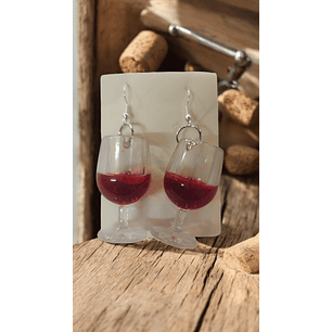Brincos Copo vinho tinto