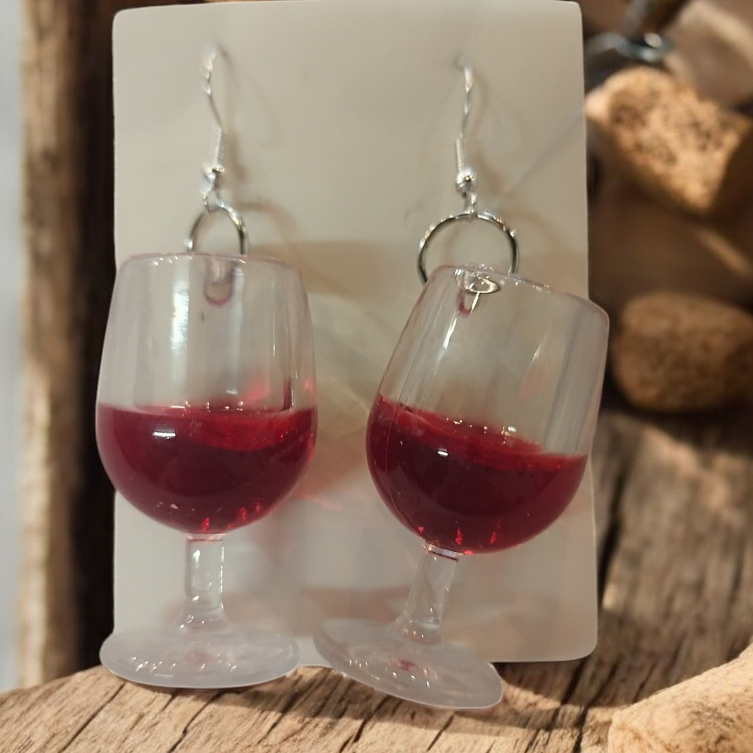Brincos Copo vinho tinto 1