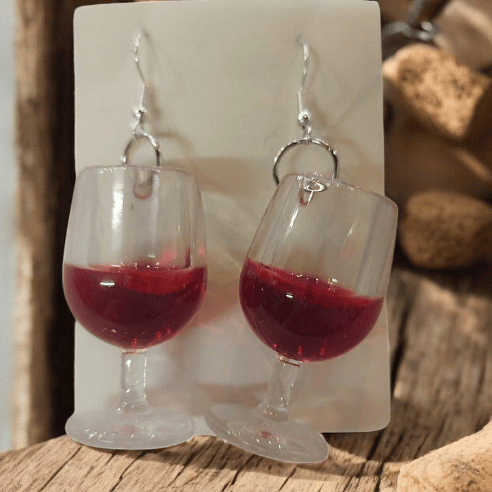 Brincos Copo vinho tinto 1