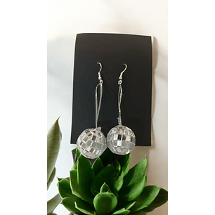 Brincos bola de espelhos 