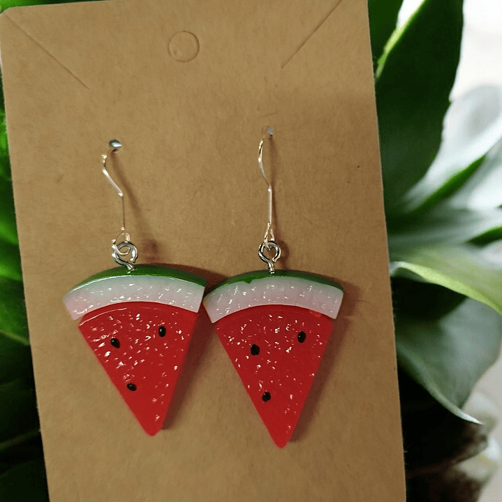 Brincos fatia melancia  1