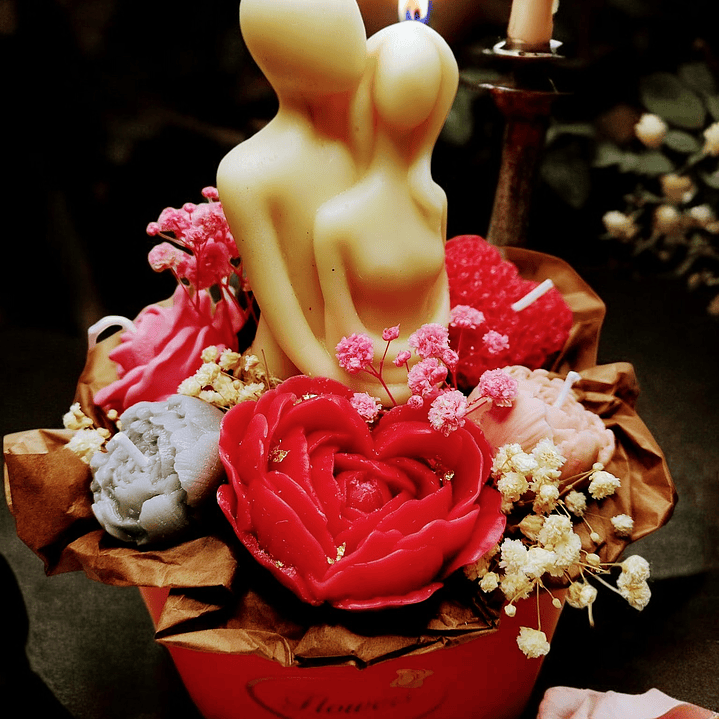 Velas arranjo dia dos namorados  2