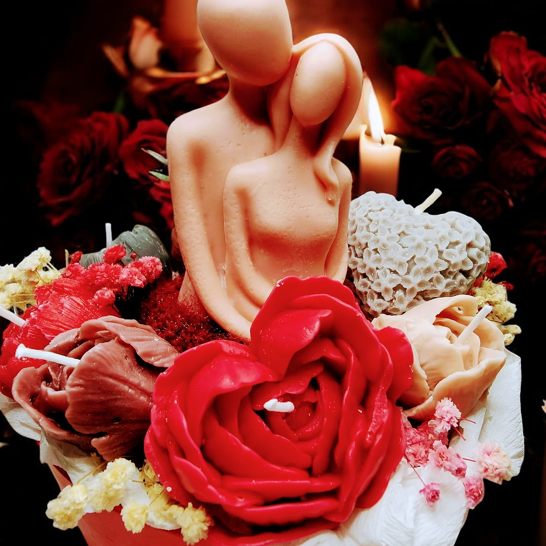 Velas arranjo dia dos namorados  3