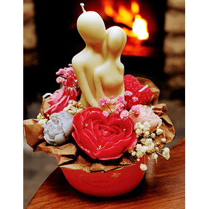 Velas arranjo dia dos namorados 