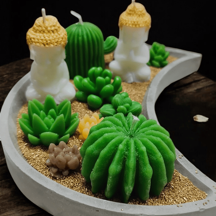 Jardim de budas com base em lua 2